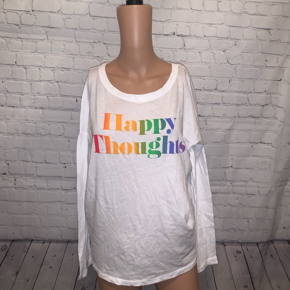 PINK Victoria's Secret Tops - DREAMR X PINK Victorias Secret White Rainbow top